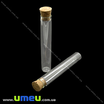 Скляна баночка з пробкою, 12х80 мм (DIF-021190)