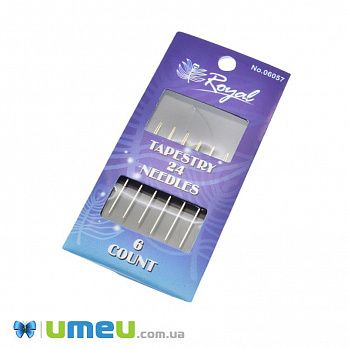 Набір гобеленових голок для вишивання Royal, №24, 6 шт (UPK-043388)