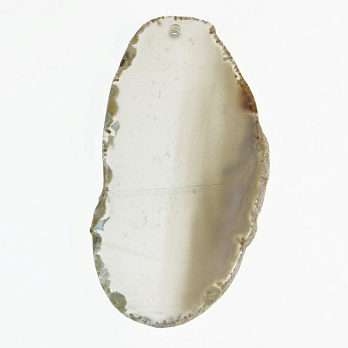 Зріз Агата, Сірий, 79х42 мм (POD-014421)