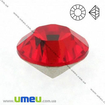 Стрази скляні конусні SS20 (4,6 мм), Червоні (STR-018861)