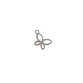 Подвеска из нерж. стали Бабочка, 11х7,5 мм, Темное серебро (STL-061316)