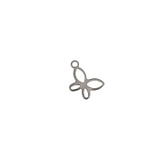 Подвеска из нерж. стали Бабочка, 11х7,5 мм, Темное серебро (STL-061316)