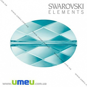 Бусина Swarovski 5050 Light Turquoise, 14х10х5 мм, Граненная овальная, 1 шт (BUS-005362)