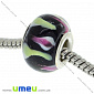 Намистина PANDORA Lampwork, 14х10 мм, Чорна, Срібло, 1 шт (BUS-006462)