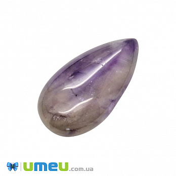 Кабошон нат. камінь Аметист, Крапля, 27,5х15 мм (KAB-050667)