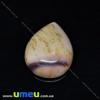 Підвіска з натурального каменю Мукаіт, Крапля, 34х27 мм (POD-031630)