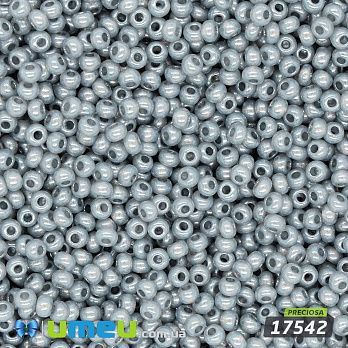 Бісер чеський №856/17542, Сірий, Перламутровий, 10/0 (BIS-043974)