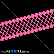 Тесьма тисненая, 22 мм, Малиновая (LEN-012779)