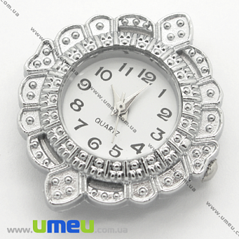 [Архів] Годинник для браслетів фігурні, Срібло, 31х27 мм (CLC-006120)