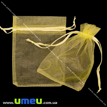Подарочная упаковка из органзы, 10х12 см, Золотистая, 1 шт (UPK-009776)