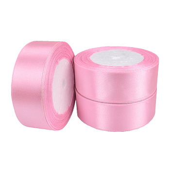 Атласна стрічка, 30 мм, Рожева (LEN-061087)