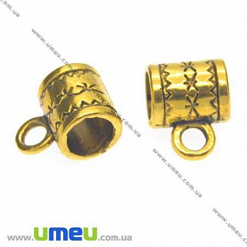 Основа для кулона Бейл, 11х8х6 мм, Античное золото, 1 шт (OSN-008500)