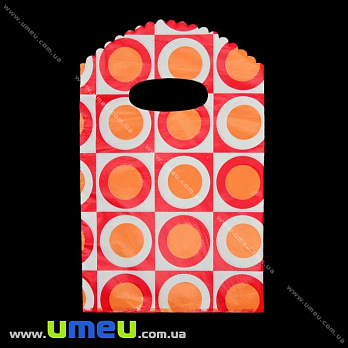 Подарунковий пакетик, 19х12 см, Помаранчевий (UPK-012343)