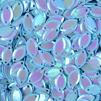 Паєтки Китай Човник, 9х5 мм, Блакитні АВ (PAI-052340)