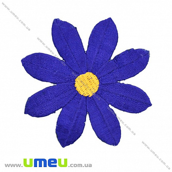 Термоаппликация Цветочек, 7 см, Синяя, 1 шт (APL-020994)