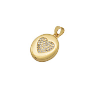 Медальйон Овальний Позолота 18 kt зі стразами куб.цирконій, 18,5х13,5х4,5 мм (POD-054454)