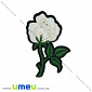 Термоаппликация Роза белая, 7,5х4,5 см, 1 шт (APL-024626)