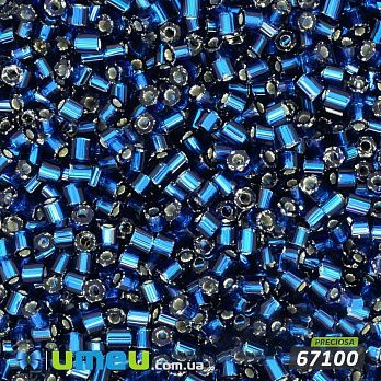 Бісер чеський Рубка 10/0, №67100, Синій темний блискучий (BIS-031263)