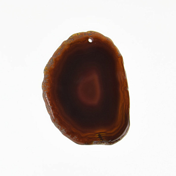 Зріз Агата, Коричневий, 58х43 мм (POD-032465)