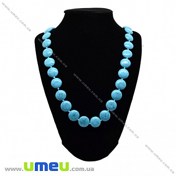 [Архів] Намиста з натурального каменю Бірюза (синтетич.), 65 см (BUS-032394)