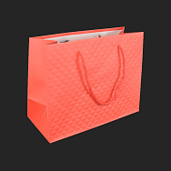 Подарунковий пакет Ромбики, 23х17,5х10 см, Червоний (UPK-035625)