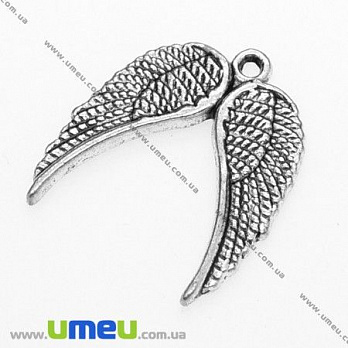 [Архів] Підвіска металева Крила, Античне срібло, 23х20 мм (POD-008034)