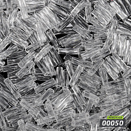 Бісер чеський Стеклярус 3, №00050, Прозорий скручений, 7 мм (BIS-062366)