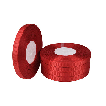 Репсова стрічка, 6 мм, Червона (LEN-054863)