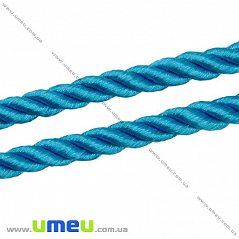 Шнур крученый, Голубой, 5,5 мм, 1 м (LEN-010577)