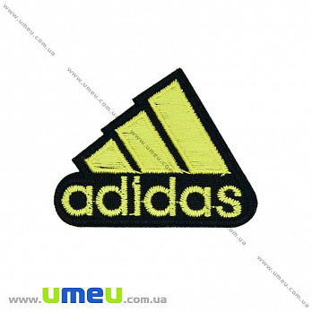 Термоаппликация Adidas, 5,5х4,5 см, Желтая, 1 шт (APL-029959)