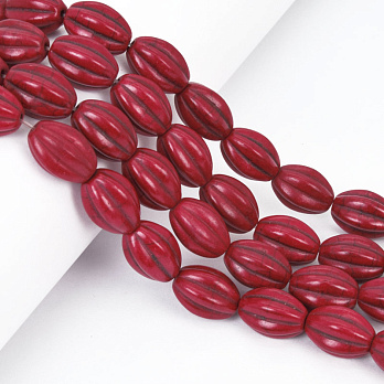 Намистини Бірюза пофарбована, Синт. камінь, 16х12 мм, Овал (BUS-057543)