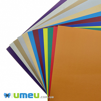 Картон цветной односторонний TIKI, А4, 12 цветов, 12 листов, 235 г/м2, 1 набор (DIF-039410)