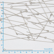 Булавки із нерж. сталі, 50 мм, Темне срібло, 1 уп (20 шт) (STL-056223)
