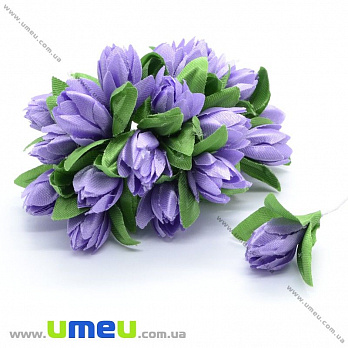 Тюльпан тканевый, 10 мм, Фиолетовый светлый, 1 шт (DIF-019797)