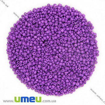 Бісер китайський дрібний, 12/0, Фіолетовий натуральний, 2 мм (BIS-008660)