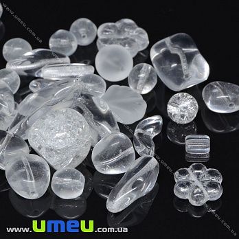 Бусины чешское стекло Preciosa 92-Mix22-Crystal, 1 уп (25 г) (BUS-036041)
