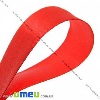 Атласная лента, 20 мм, Красная, 1 м (LEN-008136)