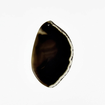 Зріз Агата, Чорний, 65х40 мм (POD-020216)