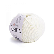 Пряжа YarnArt Jeans 50 г, 160 м, Молочная 01 (YAR-062505)