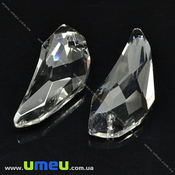 Подвеска стеклянная Crystallized 6150 (2 сорт), Crystal, 30х13 мм, Крыло Пегаса, 1 шт (POD-004763)