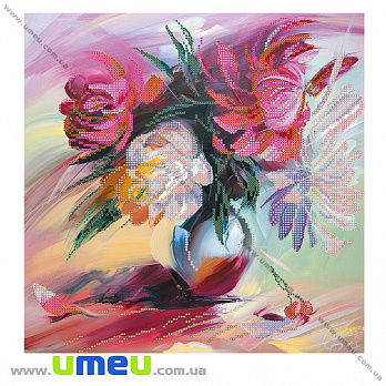 Схема для виш. бісером на полотні Абрис Арт, Мальовничі півонії, 30х30 см (SXM-027936)