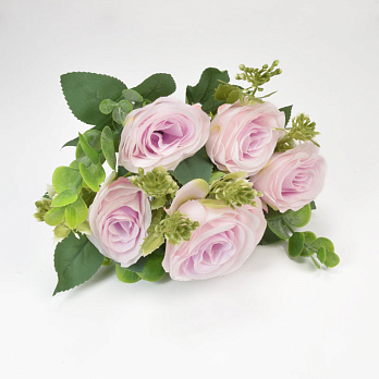 Букет троянд з добавками евкаліпта, 30 см, Рожевий (DIF-057649)
