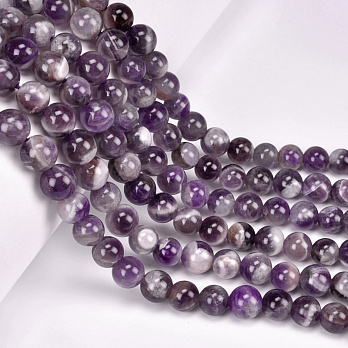 Намистини Аметист, Натур. камінь, 8 мм, Круглі (BUS-051685)