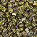 Бисер японский Miyuki TILA №4519, 5х5 мм, Оливковый Пикассо (BIS-053226)