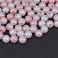 Намистини пластикові градієнтні, Круглі, 6 мм, Рожеві (BUS-059557)