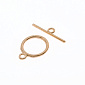Тогл Круглий, 18х14 мм, Рожеве золото, 1 шт. (ZAM-055405)