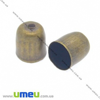 Колпачок металлический, 7х6 мм, Античная бронза, 1 шт (OBN-008470)