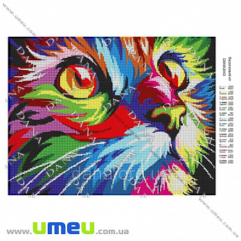 Схема для выш. бисером Dana, Красочный кот DANA-3443, 37х28 см, 1 шт (SXM-034530)