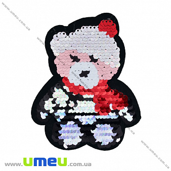 Термоаплікація двостороння Мишка, 11,5х9 см (APL-033578)