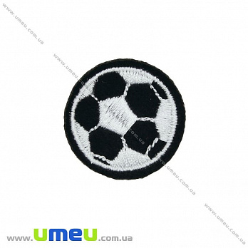 Термоаплікація М'яч, 3,5 см, Чорна (APL-027692)